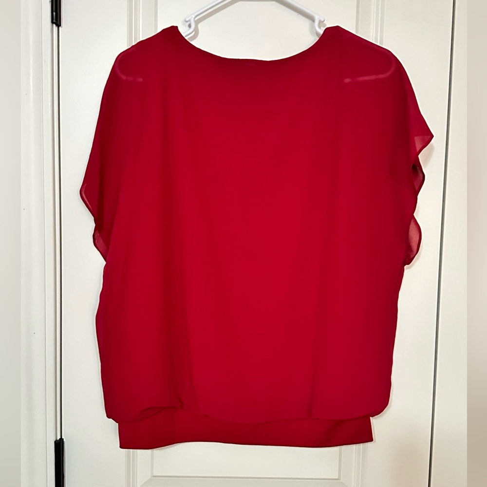 Women’s Loose Casual Short Sleeve Chiffon Top - Picture 5 of 5